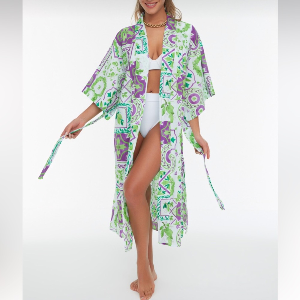 %100 cotton kimono/kaftan dress women